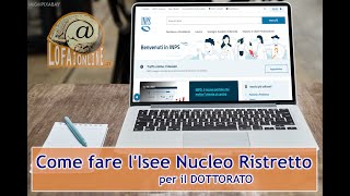 Come fare lIsee Dottorato Nucleo Ristretto Online [upl. by Janella]