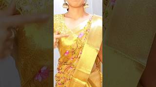 New easy trick for shoulder pleats settingdrapingsaree fashion [upl. by Sabra]