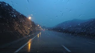 ASMR Highway Driving in the Rain  Day to Night No Talking No Music  Seoul to Daegu Korea [upl. by Landmeier]