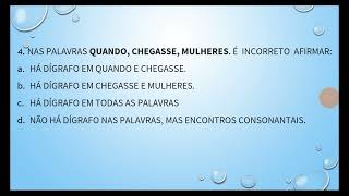 10 questões comentadas DígrafosEncontros Consonantais [upl. by Riha]