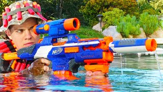 Nerf War Million Subscribers Battle 4 [upl. by Ellehcor]