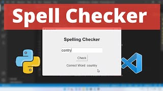 Spell Checker application using Tkinter Python in Visual Studio Code tutorial python vscode [upl. by Ytsirc]