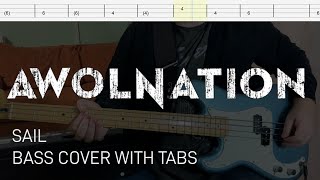 AWOLNATION  Sail Bass Cover with Tabs [upl. by Bridges634]