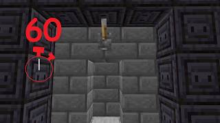 2x1 Piston Door In Minecraft Bedrock In Under 60 Seconds [upl. by Neiviv]