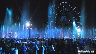 HD Spectacular TRON Scene in World of Color Water Show  Disney California Adventure [upl. by Anilasor]