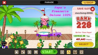 Papas Freezeria Deluxe 100 All Gold Customers Stickers Mini Game Rewards and Specials Mastered [upl. by Aisel517]