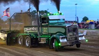 Semi Pulling 2024 OSTPA Pro Stock Semis Dragway 42 Spring Showdown truckpull [upl. by Haeel]