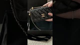 chanel bag unboxing fashion chanelbag chanelclassic chanellover chaneladdict chanelvintage [upl. by Egreog]