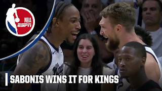 Domantas Sabonis’ putback wins it for Kings in the final second  NBA on ESPN [upl. by Martinelli]