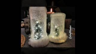 Winterlichter mit Tannenbaum und Lichterkette recycling upcycling diy snow winter shorts [upl. by Etnovaj]