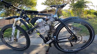 Ride Along Motorized Bicycle Richey P29er with Jackshaft  Gears [upl. by Seessel337]