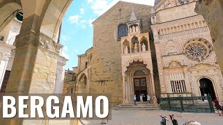 BERGAMO alta Italy walking tour in 4k Lombardy [upl. by Edina]