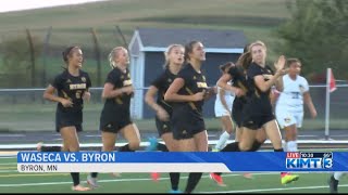 The Byron Bears girls soccer team hosted a tough Waseca Bluejays squad [upl. by Par]