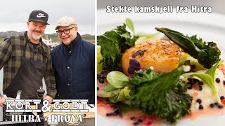 Kort amp Godt  Stekte kamskjell med blomkålpuré grønnkålchips og smørsaus Hitra og Frøya  E01 [upl. by Claiborn]