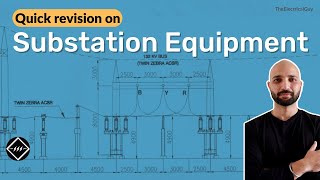 Substation equipment and their functions  Quick Revision  TheElectricalGuy [upl. by Chantalle]