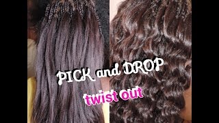 HOW TO PICK AND DROP  TWIST OUT  WITH XPRESSIONKANEKALON HAIR [upl. by Vedetta]