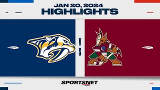 NHL Highlights  Predators vs Coyotes  January 20 2024 [upl. by Sekoorb671]