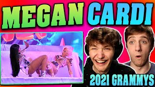 Megan Thee Stallion amp Cardi B  Body  Savage  Up  WAP 2021 Grammys LIVE REACTION [upl. by Pinebrook]