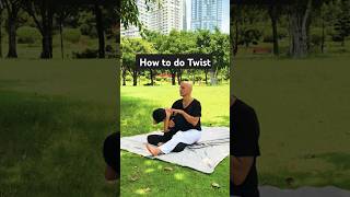 Twist Sitting line 1st Massage lesson [upl. by Ahsuoj]