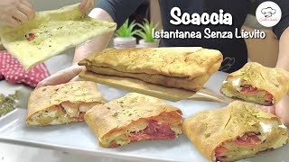 SCACCIA ISTANTANEA senza Lievito FOCACCIA sottile e croccante a Strati [upl. by Anauqes]