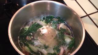 Cooking  Chinese cabbage and its noodle soup [upl. by Roxy]