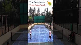 The Backhand That Backfired tennis tennisshorts tennisreels backhand tennisshots backfired [upl. by Onitnelav]