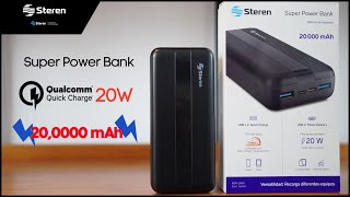 Esta Super Power Bank de 20000 mAh de Steren no tiene Rival [upl. by Limbert948]