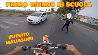 INCIDENTE IL PRIMO GIORNO DI SCUOLA moto rotta rischio di cadere [upl. by Jamie]