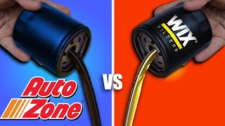 Engineers Test WIX vs Autozone Oil Filters [upl. by Hake]