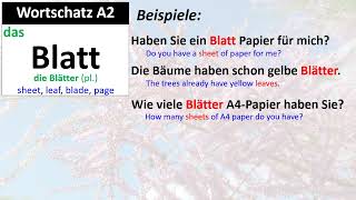 Wortschatz A2 Blatt [upl. by Tobe915]