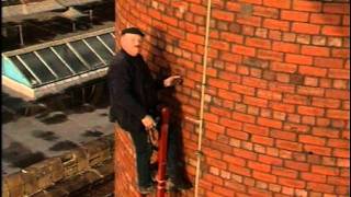 Fred Dibnah laddering a chimney Part 2 [upl. by Oicirbaf]