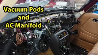 1985 Mercedes 300D quotOrient Redquot  Part 2 Dash removal and AC Manifold Repair [upl. by Alaik551]