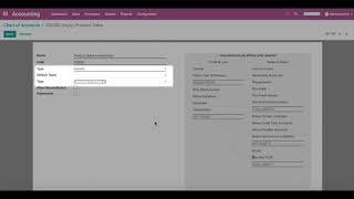 Odoo Accounting Setup [upl. by Rocky835]