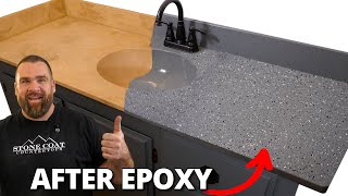 How to Epoxy Over a Cultured Marble Sink and Vanity Full Tutorial  Stone Coat Epoxy [upl. by Cleodell260]