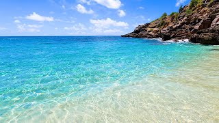 Tropical Beach Ambience 3 Hours of Peaceful Ocean Waves 4K Video [upl. by Laud]