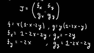 Nonlinear odes fixed points stability and the Jacobian matrix [upl. by Neerahs]