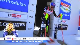 Mikaela Shiffrin  Slalom  Saalbach  RUN 1 [upl. by Ainimre]