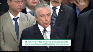 Pronunciamento do presidente interino Michel Temer [upl. by Yanahc447]