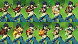 C0 Kinich 4 amp 5 Star Weapon Damage Comparison  Genshin Impact [upl. by Aihcila802]