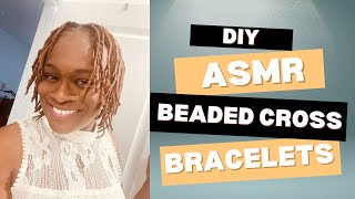 quotASMR Beaded Cross Bracelets Stash  No Talking  10 Minutes of Relaxing Crafting Sounds of Beadsquot [upl. by Celene]