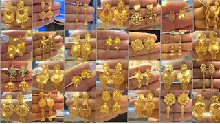 latest gold earrings designs 👌❤👍🌈💕✨🥰🙏gold earrings designs with weight and Price [upl. by Litch]