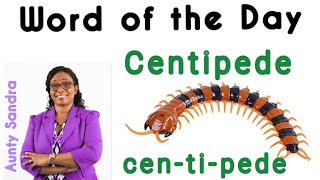 Word of the Day  Centipede  Learn to Read  Blending Letter Sounds  Breaking Words in Syllables [upl. by Mikael]