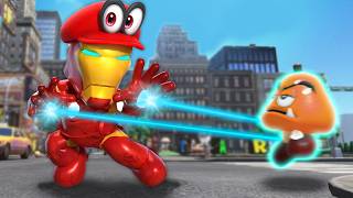 Playing as IRONMAN in Super Mario Mario Odyssey Mods [upl. by Coco916]