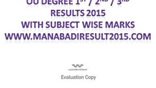 OU Degree Results 2015 [upl. by Ronica]