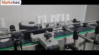 Orientation Round Bottle Labeler｜Markotec labelingmachine roundbottlelabeler [upl. by Petie377]