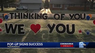 Giant yard sign business booms amid coronavirus pandemic [upl. by Amandie]