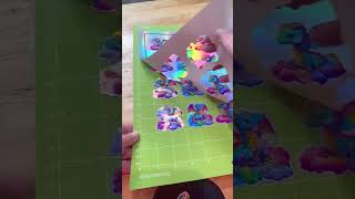 Holographic stickers with your Cricut machine cricut printthencut stickers [upl. by Ahsikal]