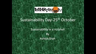 Sustainability Day 25th October [upl. by Nnylkoorb]