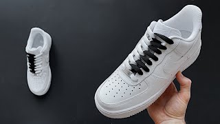 HOW TO DOUBLE LACE YOUR SHOES NIKE AIR FORCE 1 LOW [upl. by Seaddon]