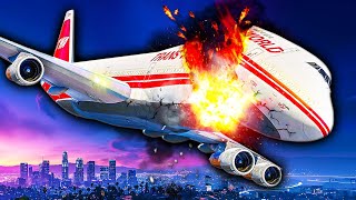 My 747 BREAKS APART after Takeoff in GTA 5 then it got even WORSE [upl. by Lindsley]